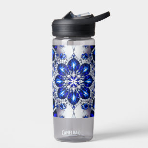Bouteille d'eau avec Bleu Blanc Couleurs Design
