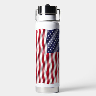 Bouteille d'eau avec drapeau américain