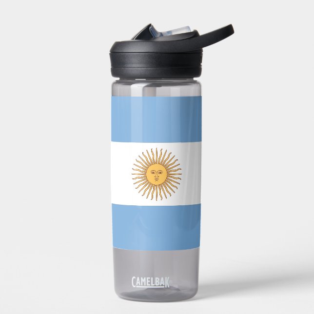 Bouteille d'eau avec drapeau d'Argentine (Gauche)