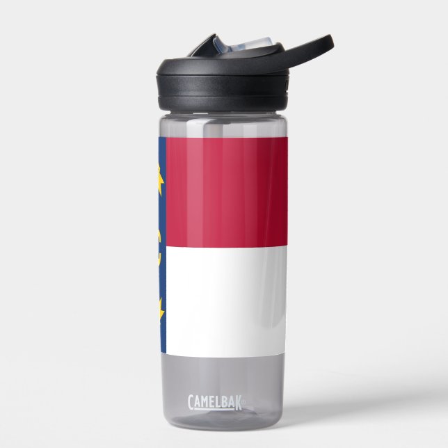 Bouteille d'eau avec drapeau de Caroline du Nord,  (Gauche)