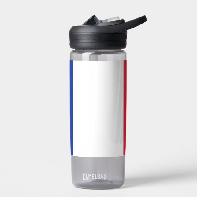 Bouteille d'eau avec drapeau de France (Gauche)