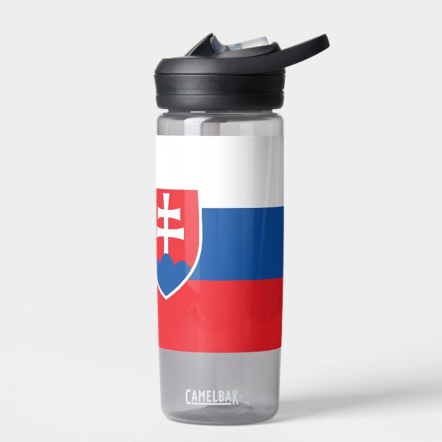 Bouteille d'eau avec drapeau de la Slovaquie (Gauche)
