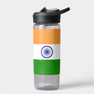 Bouteille d'eau avec drapeau de l'Inde