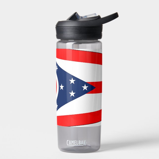 Bouteille d'eau avec drapeau de l'Ohio, États-Unis (Gauche)