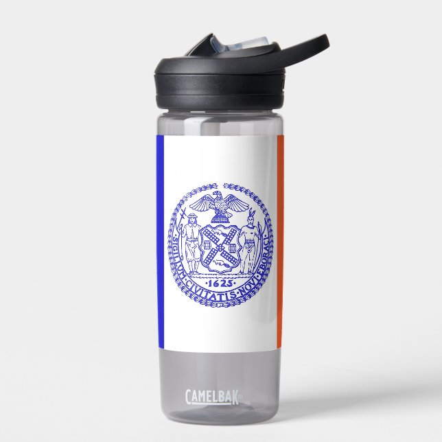 Bouteille d'eau avec drapeau de New York City, Éta (Gauche)