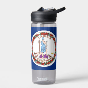 Bouteille d'eau avec drapeau de Virginia State, U.