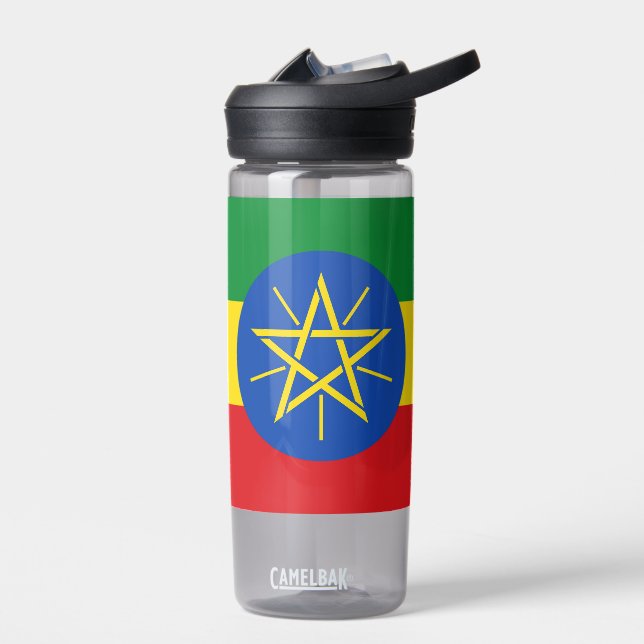 Bouteille d'eau avec drapeau d'Ethiopie (Gauche)
