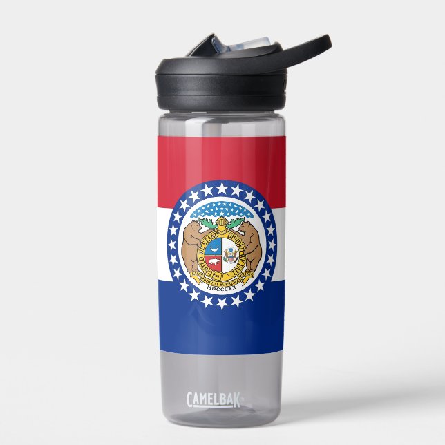 Bouteille d'eau avec drapeau du Missouri, États-Un (Gauche)