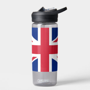Bouteille d'eau avec drapeau du Royaume-Uni