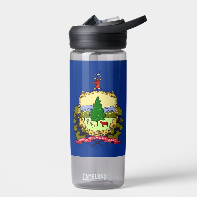 Bouteille d'eau avec drapeau du Vermont State, Éta (Gauche)
