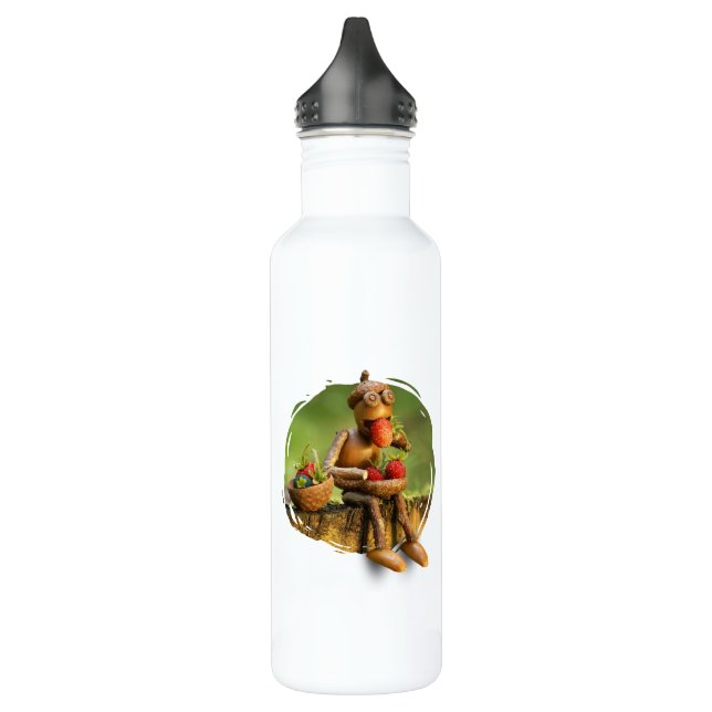 Bouteille d'eau avec elfe glacé dans les bois (Gauche)
