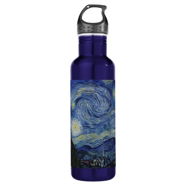 Bouteille d'eau avec la nuit étoilée de Van Gogh (Devant)