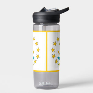 Bouteille d'eau avec le drapeau de Rhode Island, É