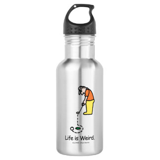 Bouteille d'eau avec l'illustration de golfeur