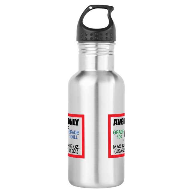 Bouteille D'eau AVGAS / carburant 100LL uniquement (Devant)