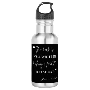 Bouteille D'eau Avid Reader II - Citation Jane Austen