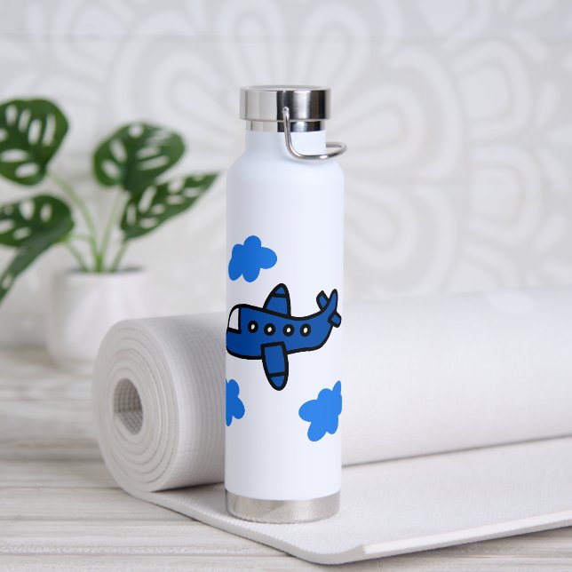 Bouteille D'eau Avion dans les nuages Personnalisé (Yoga)