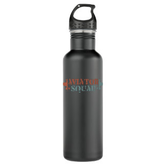 Bouteille D'eau Avion Pilote Volant Cool Aviateur Cadeau
