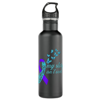 Bouteille D'eau Awareness ribbon - butterflys - suicide prevention