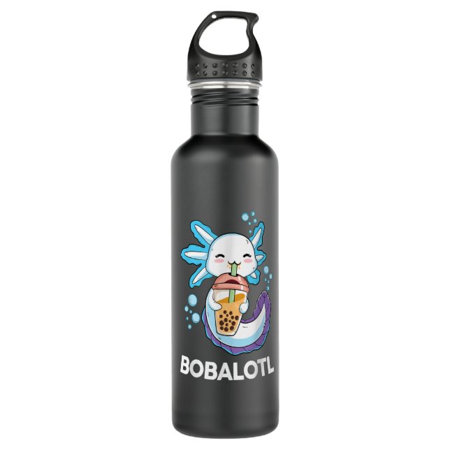 Bouteille D'eau Axolotl Boba Enfants filles Bobalotl Kawaii mignon (Devant)