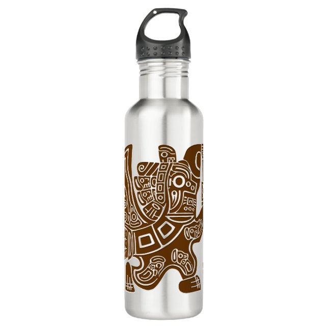 Bouteille D'eau Aztec Eagle Guerrier Tribal Art antique (Devant)