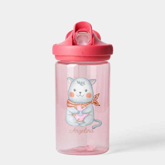 Bouteille D'eau Baby Cartoon Kitten Personnalisé (Avant)