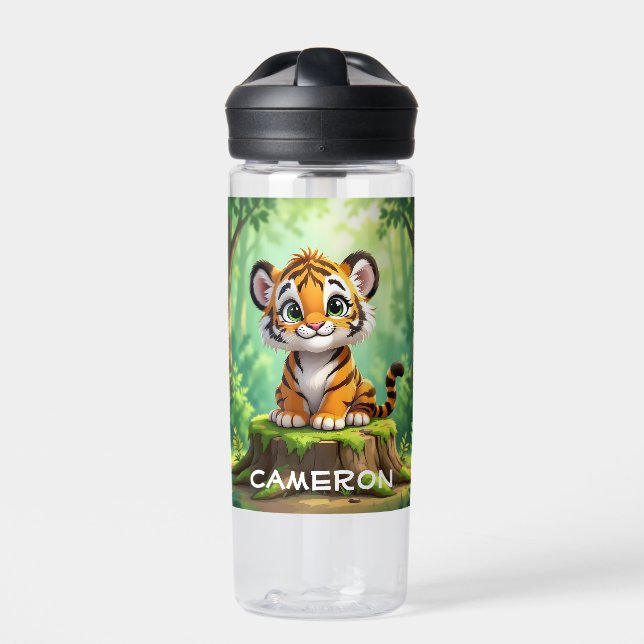 Bouteille D'eau Baby Tiger | Cute Cartoon Kid's Nursery Art (Extérieur)