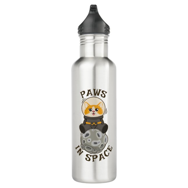 Bouteille D'eau Back to school Cat in space Astronaut on Moon (Droite)