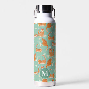 Bouteille D'eau Bad Orange Tabby Chats Frapper Des Choses Sur Moti