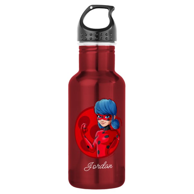 Bouteille D'eau Badge rouge Ladybug (Devant)