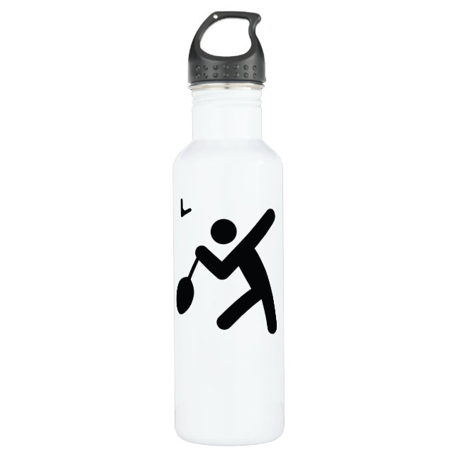 Bouteille D'eau BADMINTON | icône sport cool (Devant)