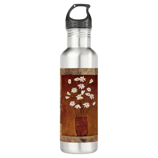 Bouteille D'eau BAG12 Flowers.tif blanc (Devant)