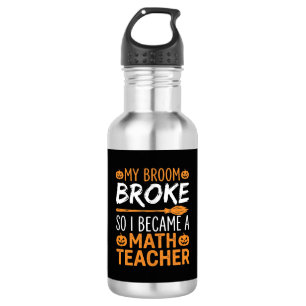 Bouteille D'eau Balai d'Halloween de professeur de mathématiques d