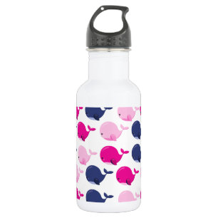 Bouteille D'eau Baleines Mignonnes, Motif De Baleines, Animaux Mar