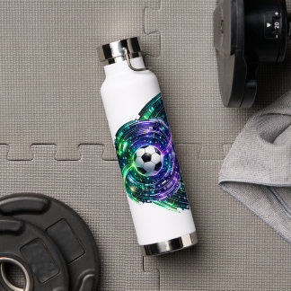 Bouteille D'eau Balle de football Cyberpunk Neon SciFi