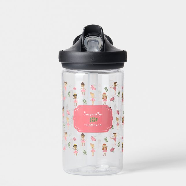 Bouteille D'eau Ballet Pink Ballerinas Danser Motif fille (Avant)