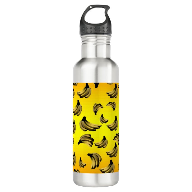 Bouteille D'eau Bananes jaunes dorées, (Devant)