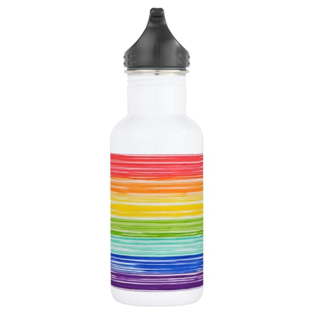 Bouteille D'eau Bandes arc-en-ciel inondées (Droite)