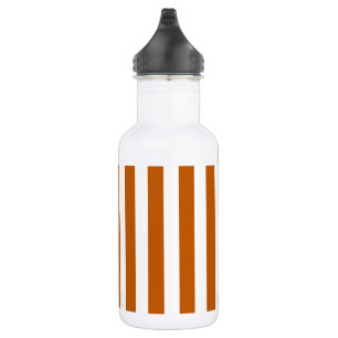 Bouteille D'eau Bandes de bonbons orange et blanc brûlés