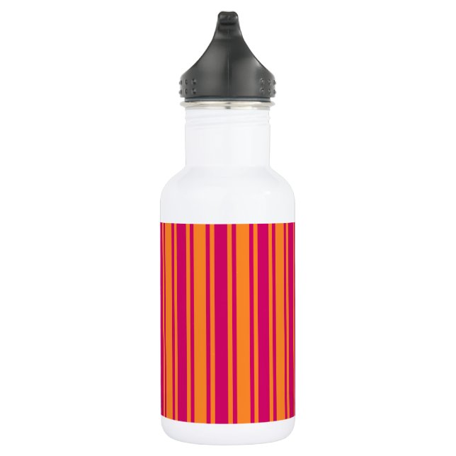 Bouteille D'eau Bandes de bonbons rose et orange (Droite)