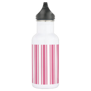 Bouteille D'eau Bandes de bonbons roses et blanches