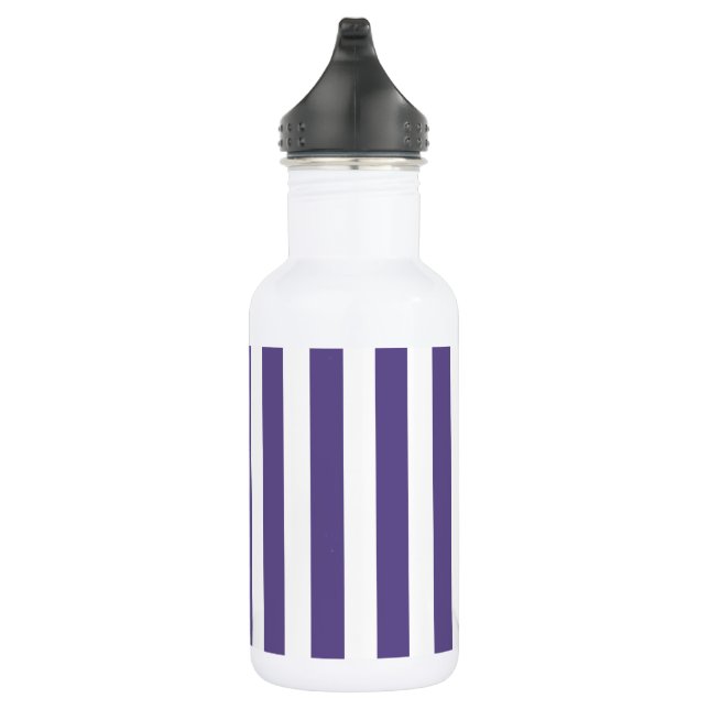Bouteille D'eau Bandes de bonbons ultra violettes et blanches (Droite)