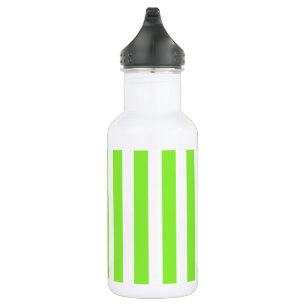 Bouteille D'eau Bandes de bonbons vert et blanc de chaux