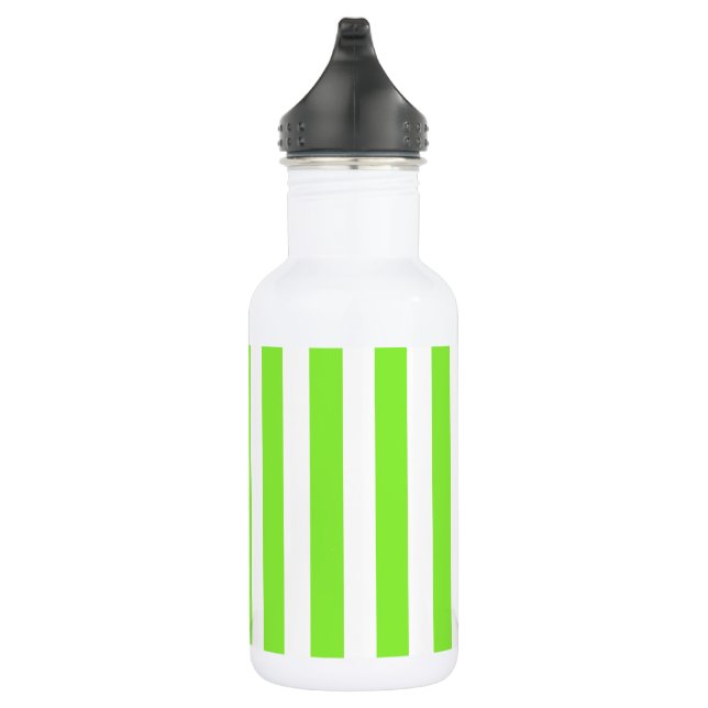 Bouteille D'eau Bandes de bonbons vert et blanc de chaux (Droite)