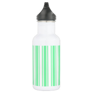 Bouteille D'eau Bandes de bonbons vert et blanc pastel