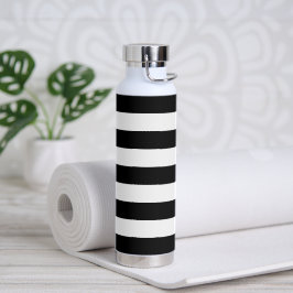 Bouteille D'eau Bandes noires et blanches, Motif rayé, Lignes