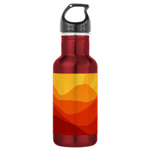 Bouteille D'eau Bannière des Montagnes du Coucher de Soleil