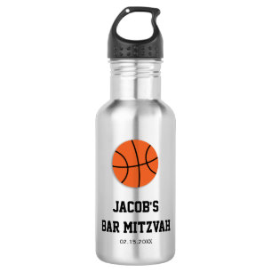 Bouteille D'eau Barre Mitzvah de basket-ball personnalisé