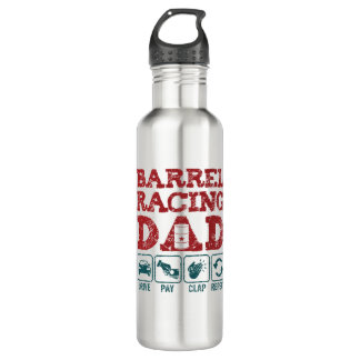 Bouteille D'eau Barrel Racing Papa Drive Paie Clap Répéter
