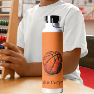 Bouteille D'eau Basket-ball artistique Sport Nom personnalisé